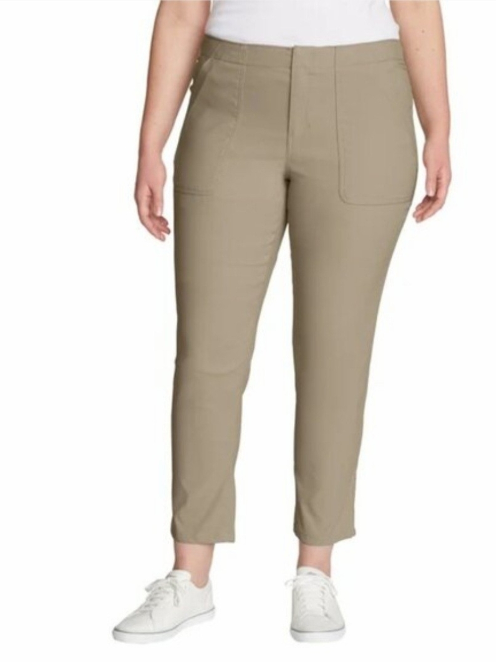 Eddie Bauer Horizon Straight Ankle DWR UPF50 Gorpcore Utility Hiking Khaki Pants